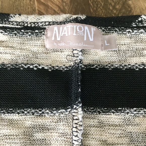 Nation LTD Black and Creme Striped Top - Picture 2 of 5